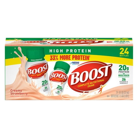 BOOST High Protein Drink, Strawberry (24 pk.) (Best Health Drinks On The Market)