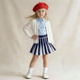 thumbnail image 3 of WOYY Big Girl's Piano Key Color Pleated Skirt Knit High Waisted Skirt, Sizes 8-10, 3 of 5