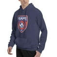 thumbnail image 4 of Miami Fc Men Fleece Hoodie Casual Pullover Sweatshirt With Kangaroo Pocket, 4 of 6