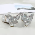 thumbnail image 6 of LYHaoo Girls Sandals Girls Glitter Little Girls Heeled Formal Sandals For Dress Up Sparkly Baby Shoes With Adjustable Strap And Lightweight Comfort Sizes 1.5 Big Kid(9.5-10 Years), 6 of 7