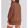 thumbnail image 3 of Solid Oversized Sweatshirt Crew Neck Long Sleeve Pullover Hoodies Tops Fashion Fall Women Clothes Winter, 3 of 10