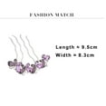 thumbnail image 6 of Rhinestone Butterfly Four-Tooth Hairpin - Vintage Butterfly Hair Pin, Rhinestone Inlaid Flower Hair Comb, Clips for Women Accessories (Gray), 6 of 9