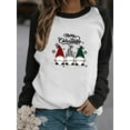 thumbnail image 3 of Cozyfort Long Sleeve Shirts for Women Plus Size Womens Christmas Print Long Sleeved Plus Size Crewneck Pullover Top Womens Tops Casual, 3 of 3