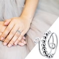 thumbnail image 2 of Xihbxyly Anillo Antiestrés con Cuentas de Aleación Ajustable, 8 Cuentas de Recordatorio, Accesorio para Aliviar El Estrés, Apoyo Empoderador, Un Regalo Ideal para Mujeres., 2 of 7