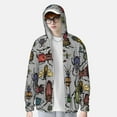 thumbnail image 4 of Fotbe Bright Insects Men's Women's UPF 50+ Sun Protection Jacket Hooded Cooling Shirt with Pockets Hiking Outdoor Performance-3X-Large, 4 of 9