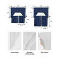 thumbnail image 6 of Navy Blue Swag Valance and Tier Curtains 36'' Length Set, Modern Pure Navy Blue Light Filtering Kitchen Curtains, Tier Curtain Valances for Bathroom/Living Room/Bedroom/Café, 6 of 6