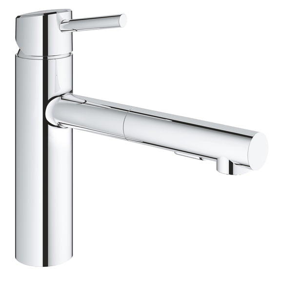 Grohe 31453001 Concetto Single-Handle Pull-Out Kitchen Faucet with Dual Spray, Starlight Chrome
