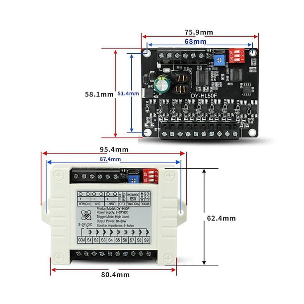 24v High Power Voice Broadcast Prompt Module High And Low Level Trigger ...