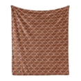 thumbnail image 1 of Floral Soft Flannel Fleece Throw Blanket, Ornamental Motif with Spring Toned Inspirational Flowers Print, Cozy Plush for Indoor and Outdoor Use, 60" x 80", Dark Orange Sand Brown, by Ambesonne, 1 of 6