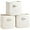 White, variant on Storage Cube Baskets - 3 Pack - 11 inch Square Baskets for Closet, Woven Bins - Ideal for Toy Storage | White