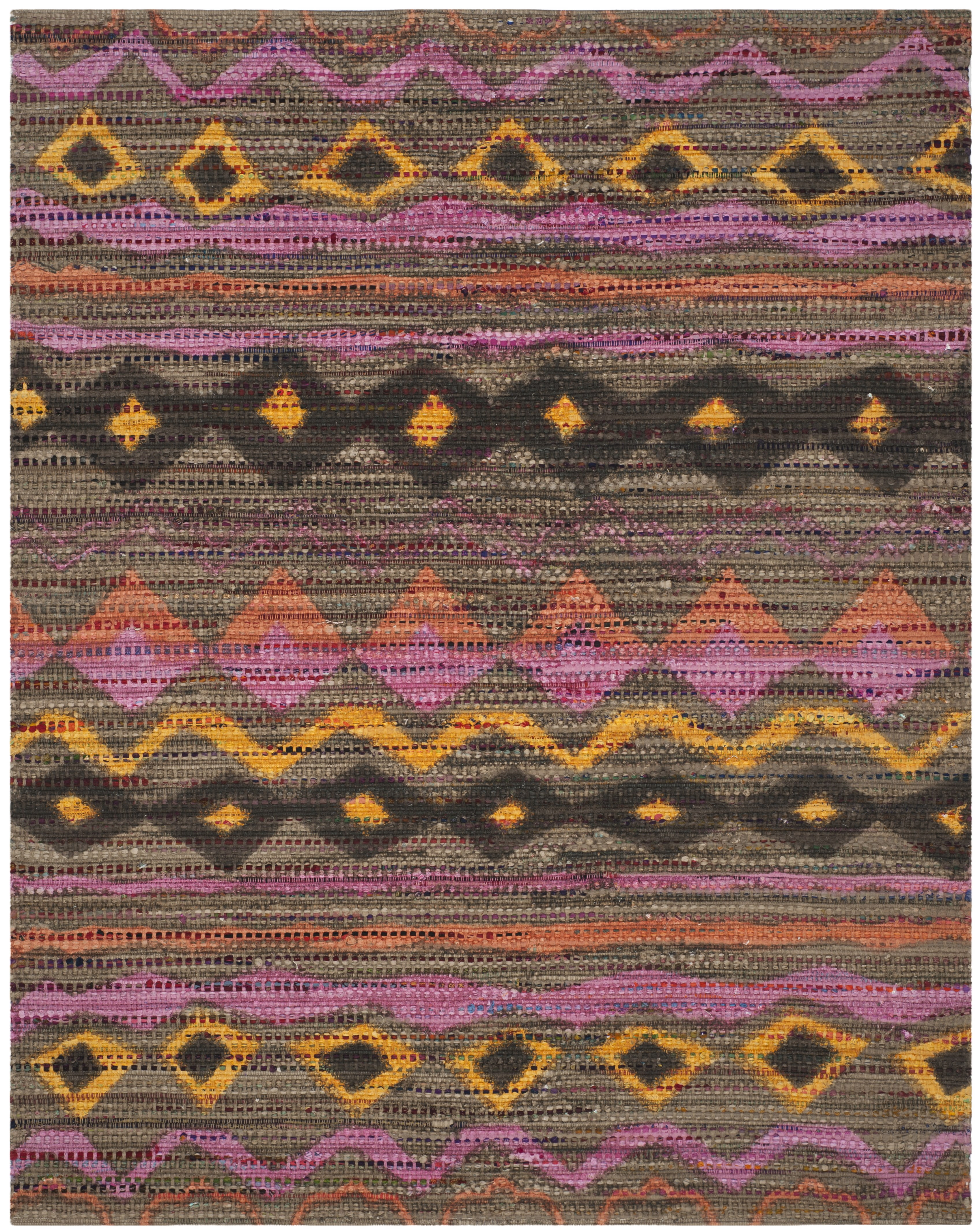SAFAVIEH Cedar Brook Josephina Southwestern Cotton Area Rug, Brown/Multi, 8' x 10'