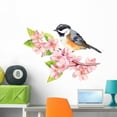 thumbnail image 1 of Chickadee Blossoming Branch Wall Decal Wallmonkeys Peel and Stick Animal Graphics (36 in W x 29 in H) WM502496, 1 of 4