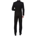 thumbnail image 4 of Ferrecci Men's Debonair Black Slim Fit Peak Collar Lapel 2 Piece Tuxedo Suit Set - Tux Blazer Jacket and Pants (40 Long), 4 of 8