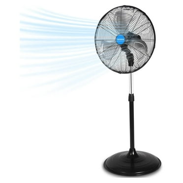 20 Inch Pedestal Floor Fan 6000CFM, Oscillating Standing Fan, Adjustable Height, 3 Speeds, Aluminum Blades, Metal Stand Up Fan For Industrial, , Residential, Shop