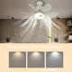 thumbnail image 3 of Lámpara Ventilador LED 40 W 20 Pulgadas Ventilador Techo Interior 3 Modos 6 Aspas (interruptor Pared Blanco), 3 of 9