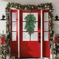thumbnail image 4 of 26.3" Christmas Teardrop Swag Ornament with Artificial Plant for Indoor Outdoor Simulated Plant Decoration for Frontdoor Stair Table Fireplace, 4 of 4