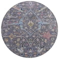 thumbnail image 2 of Addison Rugs Chantille Indoor/Outdoor Traditional Global Gray Machine Washable Round Rug, 8' x 8', 2 of 8