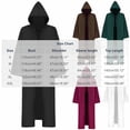 thumbnail image 3 of JOANKDMI Unisex Halloween Cape Long Hooded Cloak Full Length Solid Flowy Costume Robe for Role Play Party Dress Up Witchcraft Wizard Apparel, 3 of 5