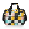 thumbnail image 7 of FORMRS Insulated Cooler Bag 24 Cans Capacity Soft Leakproof Lunch Box with Side Pockets, Yellow Checkered Pattern, 7 of 7