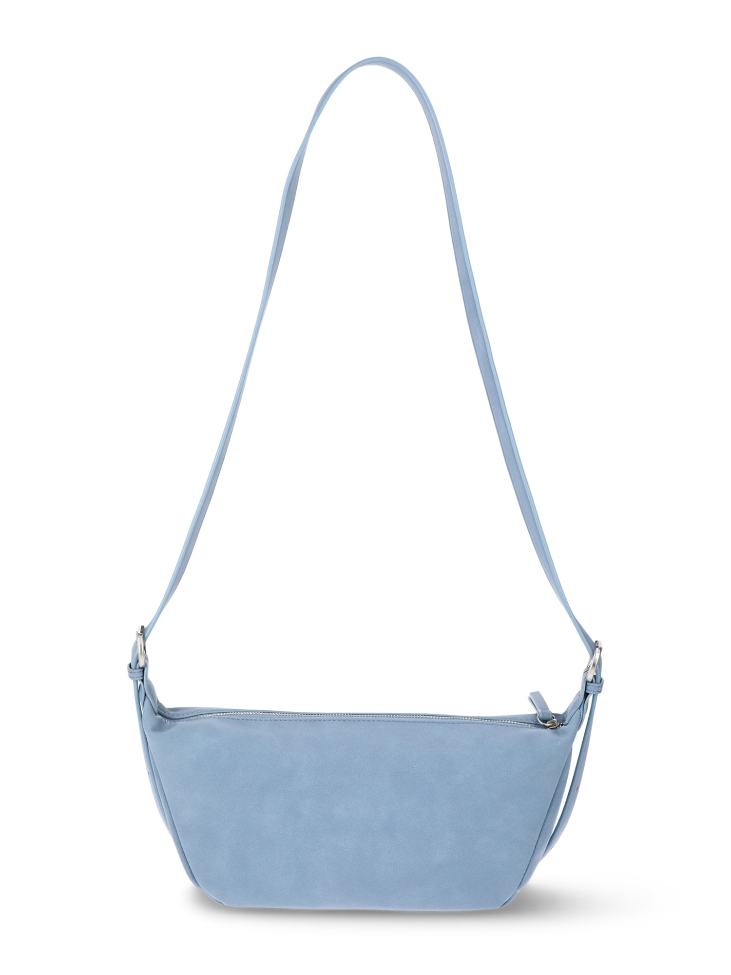 Time and Tru Women's Bean Sling Crossbody Handbag, Blue
