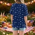 thumbnail image 4 of CCRFTGI Usa Flag Shirts for Child Boys Girls Size 10-12 Patriotic Casual 4th Of July American Flag Stars Tshirt July 4th Celebration Summer Tops 1776 Tee Tops Dark Blue 12-13 Years, 4 of 6