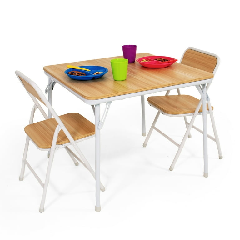 Child's folding table and cheap chairs