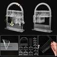 thumbnail image 6 of 140 Holes Earring Stand Earring Hanger Rack Acrylic Earring Hanger Rack with Mini Hangers Earring Hanging Organizer for Selling Woman Earring Ear Stud Merchant Show 1.5x5.5x7”, 6 of 9