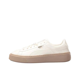 thumbnail image 3 of PUMA Basket Platform Patent Marshmallow - Zapatillas deportivas retro antideslizantes, ligeras y de corte bajo para mujer, 3 of 5