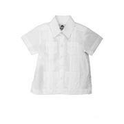 Toddler Boys Cotton Blend Guayabera Shirt Short Sleeve by Mojito Collection 0T-4T