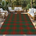 thumbnail image 3 of Fsddascl Christmas Outdoor Rug for Patio/Deck/Porch, Non-Slip Large Area Rug 6 x 9 Ft, Farmhouse Xmas Red Green Plaid Checkered Indoor Outdoor Rugs Washable Area Rugs, Reversible Camping Rug Carpet, 3 of 5