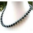 thumbnail image 6 of K-KED Fashion 8mm South Sea Black Shell Pearl Round Beads Necklace 18 inch, 6 of 6