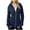 Dark Blue, variant on Wyobmus Women Zipper Hooded Sweatshirt Long Sleeve Hoodies Solid Hooded Y2K Jacket Fashion Casual Outwear Clothes Olive Green
