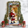 thumbnail image 6 of kladzum Christmas Decorations Door Curtain 71x35 Inches Background Cloth Door Cover Holiday Party Scene Layout - Christmas Door Covers for Front Door, Walls, Windows, Home Decor, 6 of 6