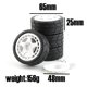 thumbnail image 4 of 8PCS 12mm Hex 65mm Neumáticos de Goma Neumáticos de Rueda para XV-01 TT-01 TT-02 LC Racing PTG-2 WR8 1/10 RC Car,2, 4 of 5