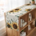thumbnail image 6 of Sunflower Eucalyptus Table Runner, Farmhouse Weeping Botanical Linen Washable Cotton Linen Table Runners 90 Inches Long, Dresser Scarf Runner for Dining/Coffee/Kitchen/Hallway Tables 13''x90'', 6 of 9