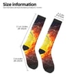 thumbnail image 2 of Pofeuu Tennis Ball On Fire And Water Print Stockings, Adult Running Hiking Socks for Youth and Adult, 2 of 6