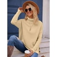 thumbnail image 4 of 1PCS Turtleneck Oversized Sweater--Apricot, 4 of 5