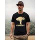 thumbnail image 1 of FUNGUY White Mushroom Print T Funny Humorous Slogan T Women Men'S Black Cotton T-shirt Comfortable Soft Street Sport Crewneck Undershirt Fitted Design Neat Stitching. Four Seasons Casual Wear., 1 of 5