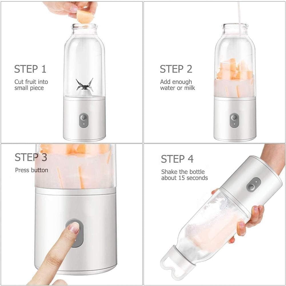 2025 NEW Portable Blender, Personal Blender for Shakes and Smoothies, Blender Bottle, USB Rechargeable, Small Blender for Sports, Travel Blender,Blue