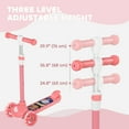 thumbnail image 4 of Qaba Kids Scooter for Ages 2-6, Toddler Scooter with LED Light, Pink, 4 of 10