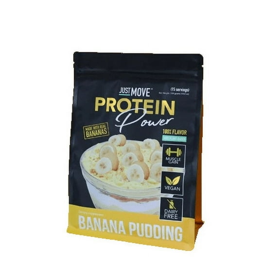 Just Move Banana Pudding Protein 15 Serving Vegan|Keto 32.90z