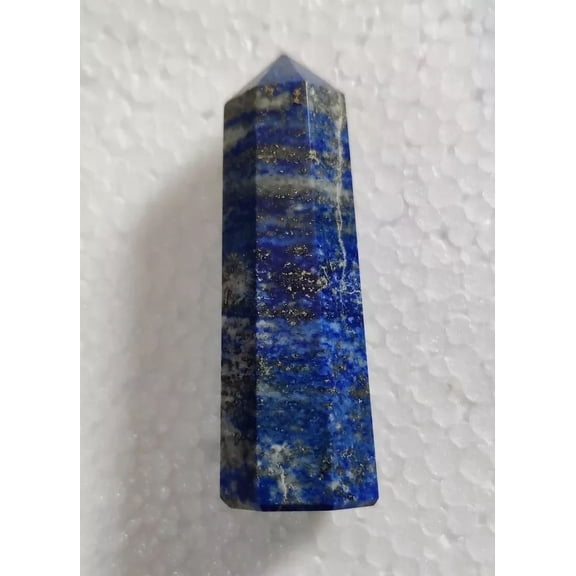 Natural Lapis Lazuli Quartz Crystal Healing Wand Obelisk for Reiki Meditation