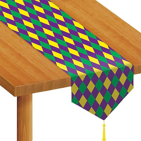 mardi gras beaded table runner