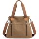 thumbnail image 1 of LHSHID Canvas Tote Purse for Women Work Shoulder Crossbody Bag Vintage Multi-pocket Handbags, 1 of 7