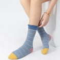 thumbnail image 3 of Women's Cute Floral Socks Ruffle Frilly Aesthetic 3D Flower Cottagecore Dress Sock 5 Pairs, 3 of 7
