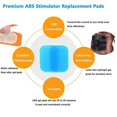 thumbnail image 4 of HLONK 100Pcs Abs Stimulator Gel Pads Replacement Gel Stickers Hydrogel   EMS Muscle Training Massager ABS Abdominal Trainer, 4 of 7