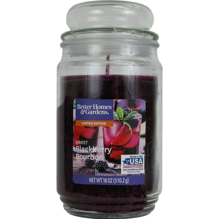 - Better Homes & Gardens Sweet Blackberry Bourbon Single-Wick 18 oz. Candle - Limited Edition Scent!