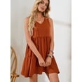 thumbnail image 2 of SHCKE Women's Summer Dresses Casual Solid Tank Dresses Sleeveless Beach Dress V Neck Sundresses, 2 of 6