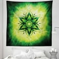thumbnail image 1 of Leaf Tapestry, Psychedelic Floral Mandala Digital Image, Fabric Wall Hanging Decor for Bedroom Living Room Dorm, 5 Sizes, Emerald Lime Green, by Ambesonne, 1 of 1