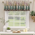 thumbnail image 2 of Spring Flower Curtain Valances for Windows, Kitchen Valance Window Treatments Panel 2 Pack, Farm Bottle Lavender Daisy Retro Wooden Rod Pocket Short Curtains for Bathroom Bedroom 42 x 12 Inch, 2 of 8